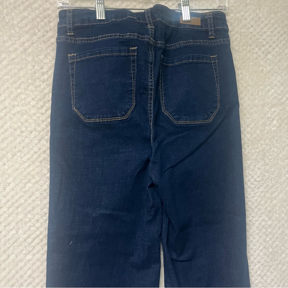 Bleu Womens Jeabs Dark Blue Denim Jeans cropped size 6 - Picture 6 of 8